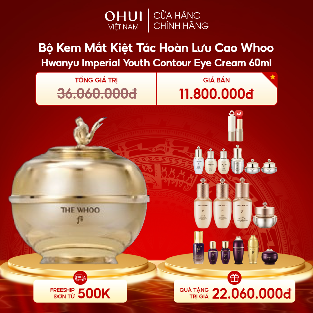 Bộ Kem Mắt Kiệt Tác Hoàn Lưu Cao Whoo Hwanyu Imperial Youth Contour Eye Cream 60ml
