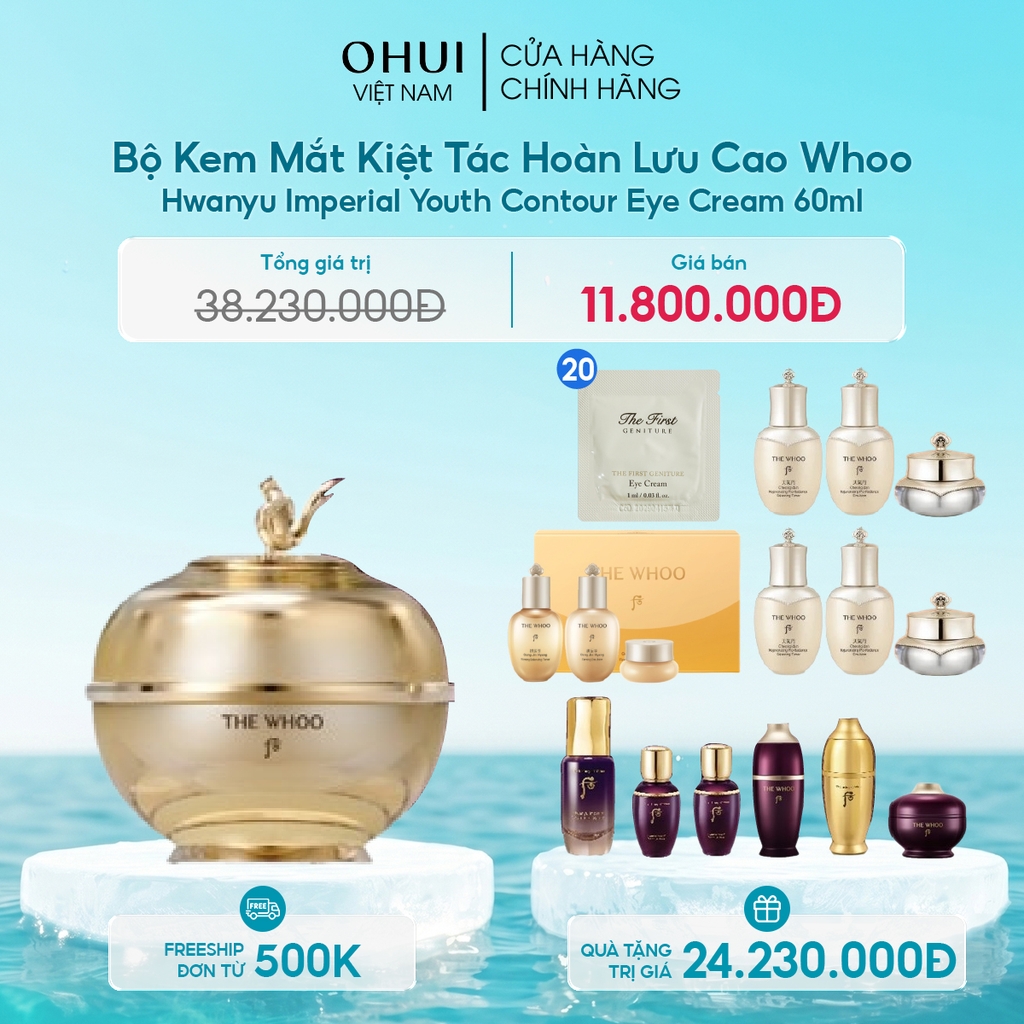 Bộ Kem Mắt Kiệt Tác Hoàn Lưu Cao Whoo Hwanyu Imperial Youth Contour Eye Cream 60ml
