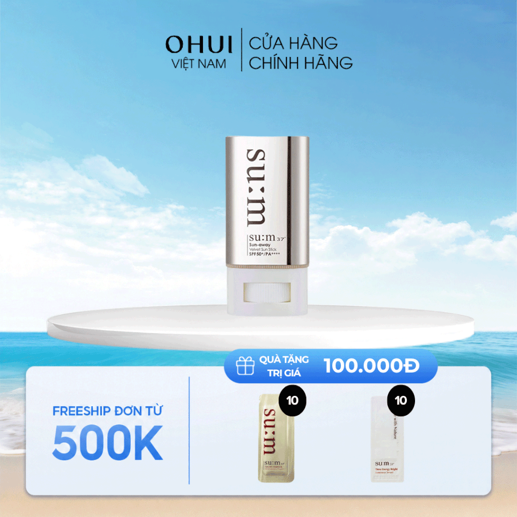 Lăn chống nắng Su:m 37 Sun-Away Velvet Sun Stick SPF50 18g