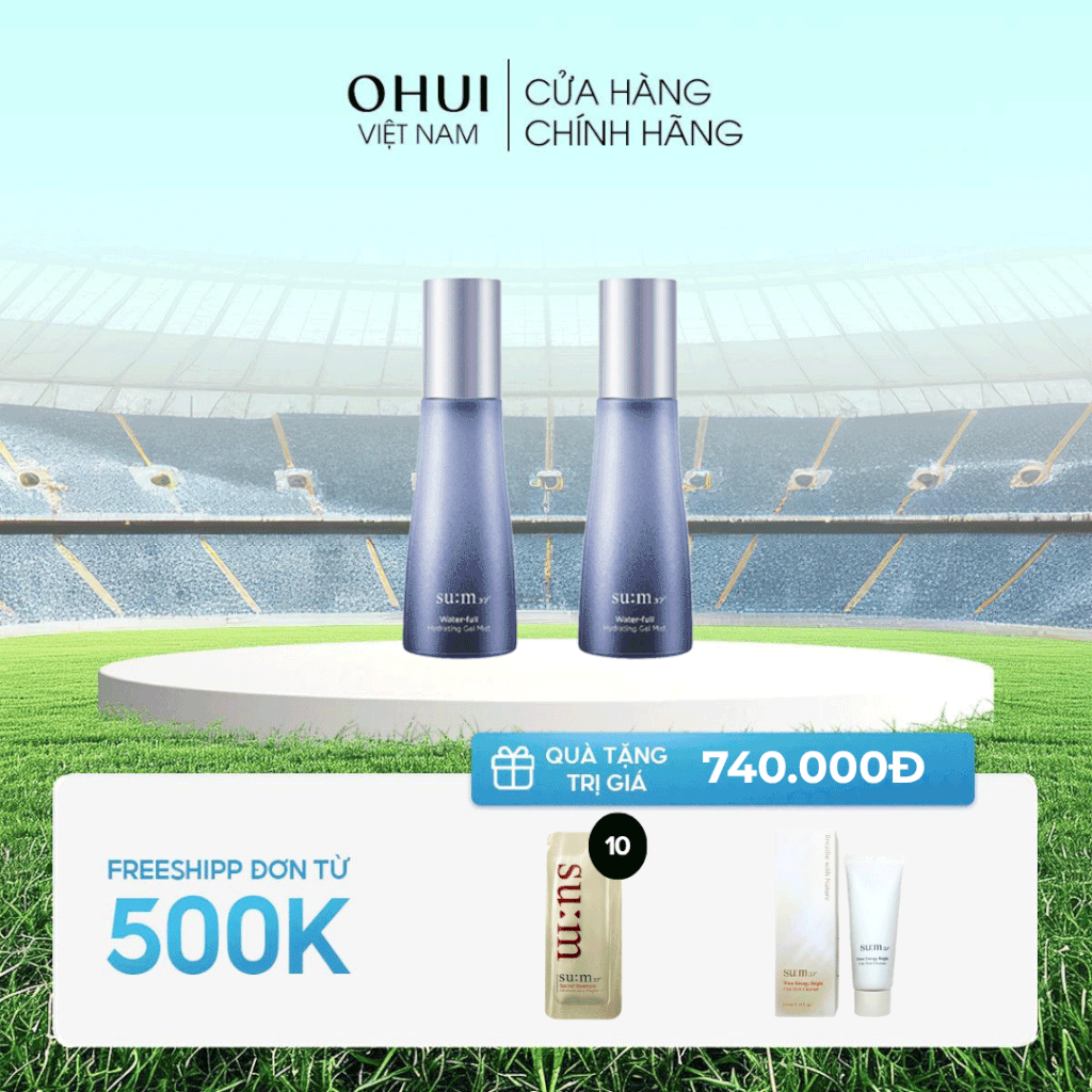 Xịt Khoáng Sum37 Waterfull Hydrating Gel Mist Set 2pcs