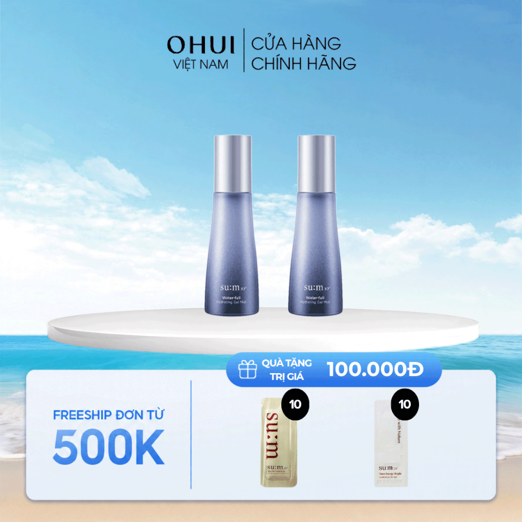 Xịt Khoáng Sum37 Waterfull Hydrating Gel Mist Set 2pcs