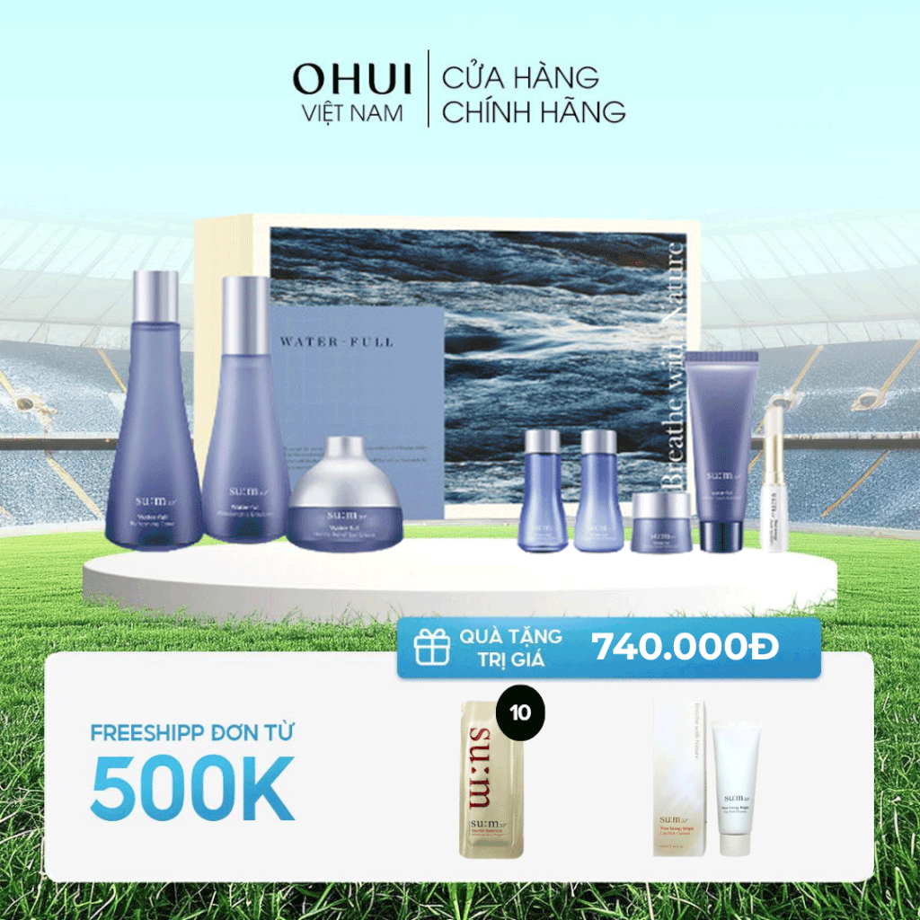 Bộ Dưỡng Da Sum37 Water-full 3pcs Breath With Nature Y23