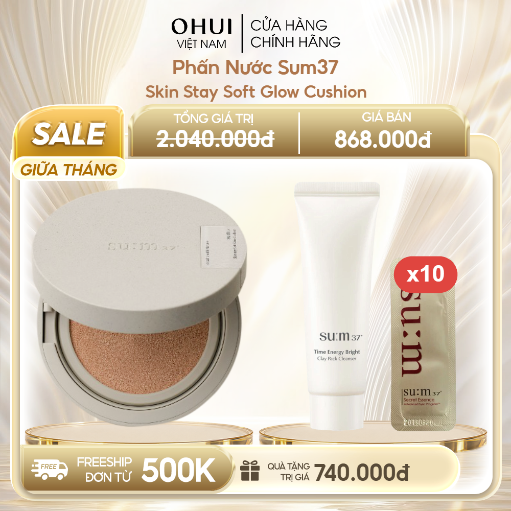 Phấn Nước Sum37 Skin Stay Soft Glow Cushion