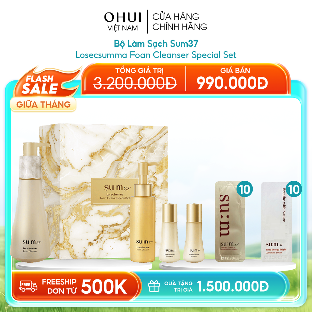 Bộ Làm Sạch Sum37 Losecsumma Foan Cleanser Special Set