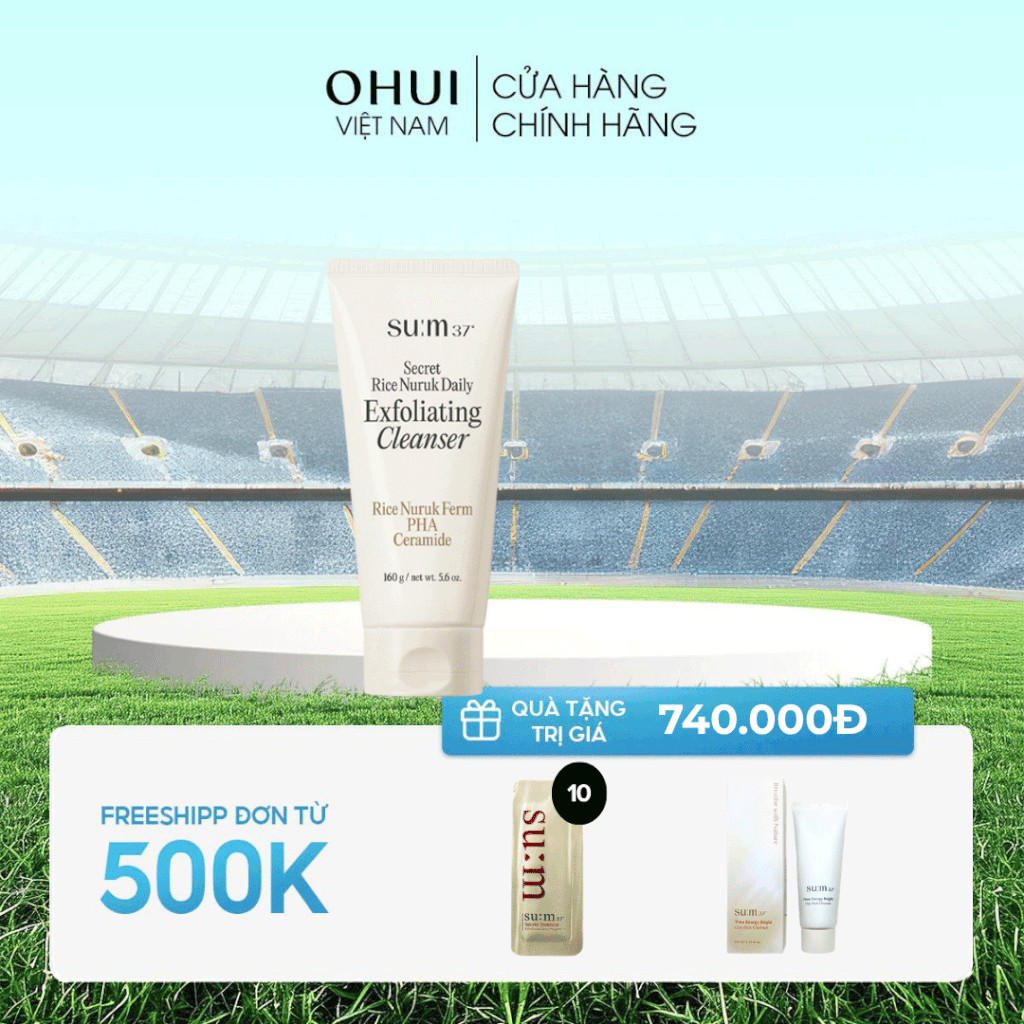 Sữa Rửa Mặt Chiết Xuất Gạo Sum37 Micro Active Secret Rice Nuruk Daily Exfoliati Cleanser