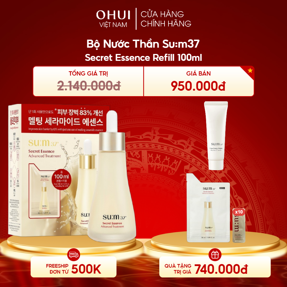 Bộ Nước Thần Su:m37 Secret Essence Refill 100ml