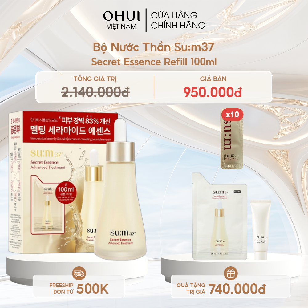 Bộ Nước Thần Su:m37 Secret Essence Refill 100ml