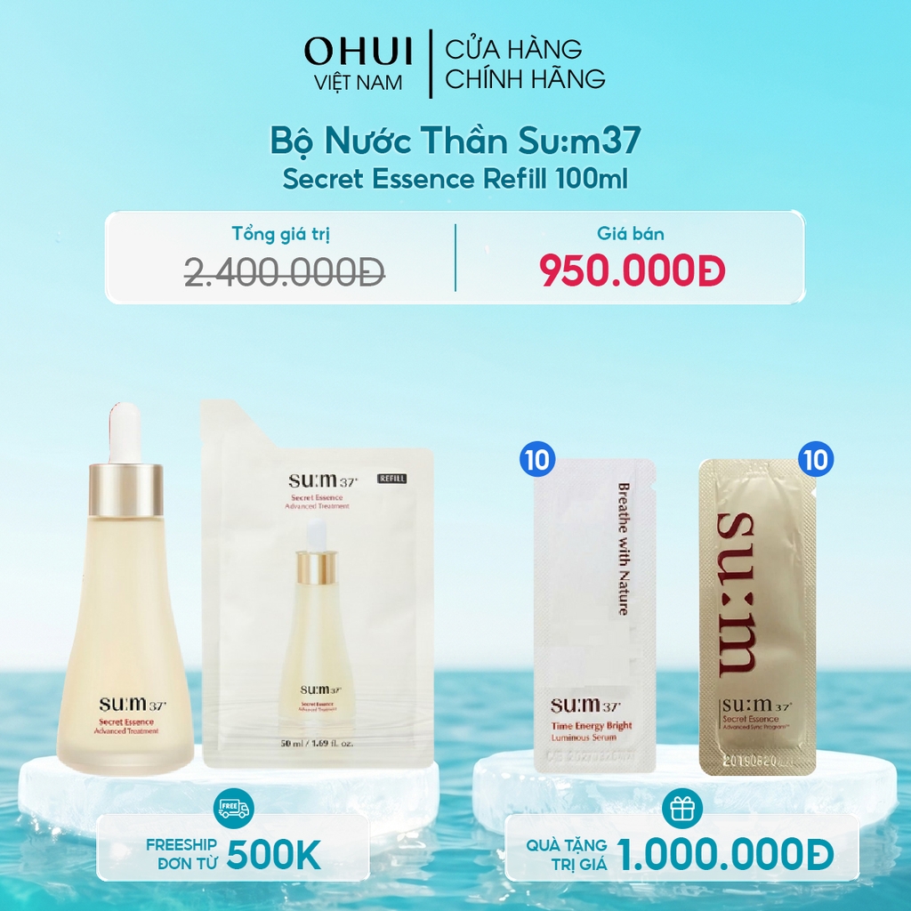 Bộ Nước Thần Su:m37 Secret Essence Refill 100ml
