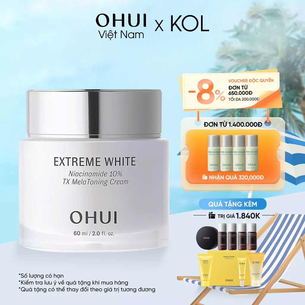 [KOL x OHUI] Kem dưỡng trắng da sáng rạng rỡ OHUI Extreme White Cream
