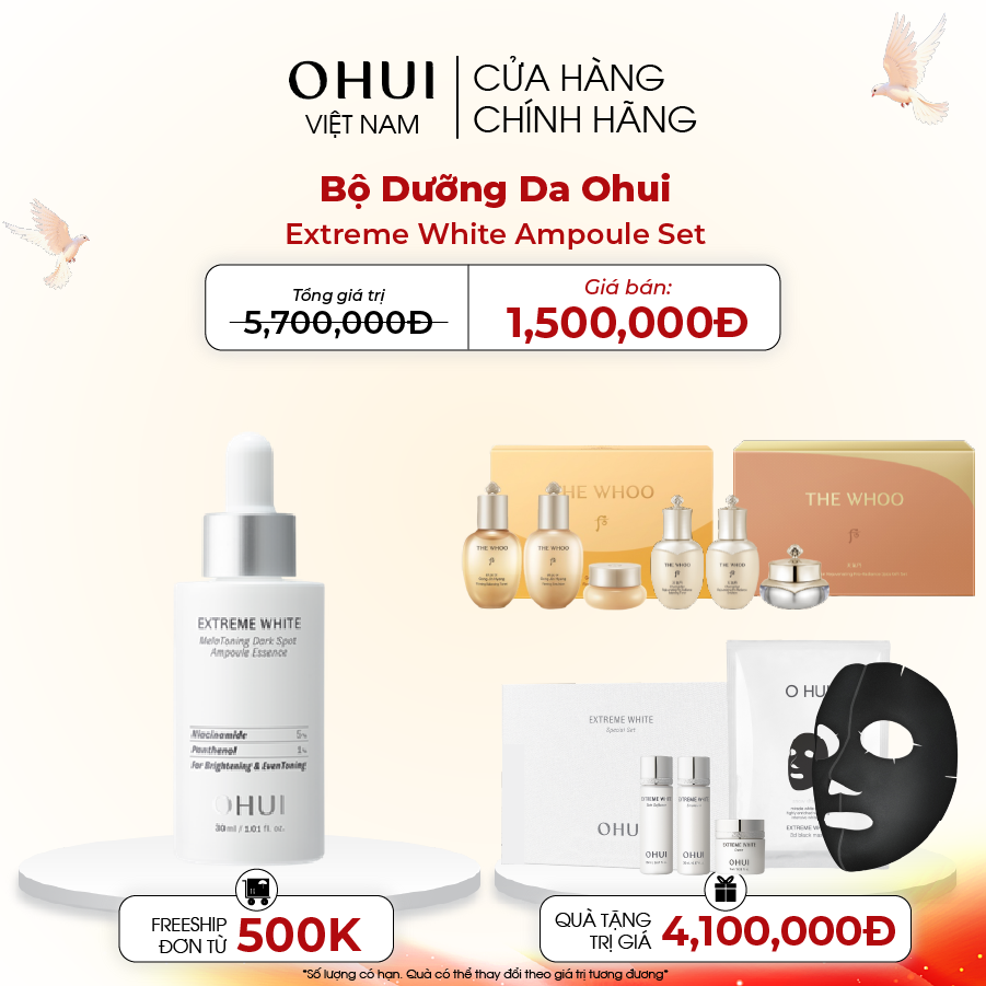 Bộ Dưỡng Da Ohui Extreme White Ampoule Set