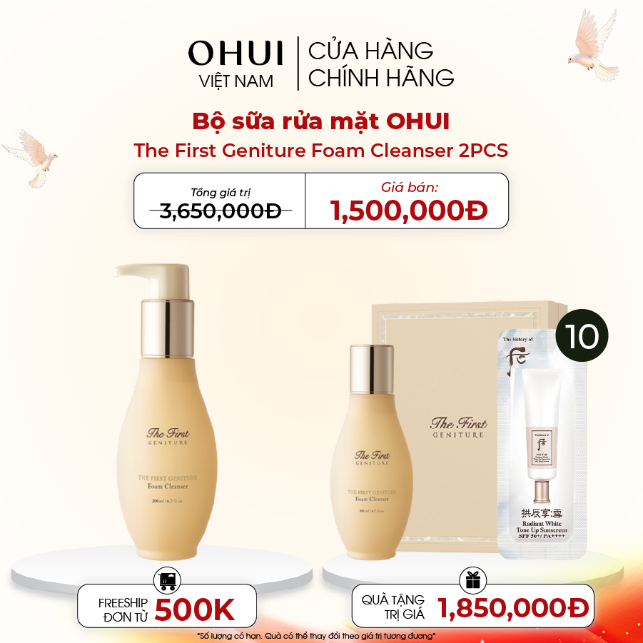 Bộ sữa rửa mặt OHUI The First Geniture Foam Cleanser 2PCS