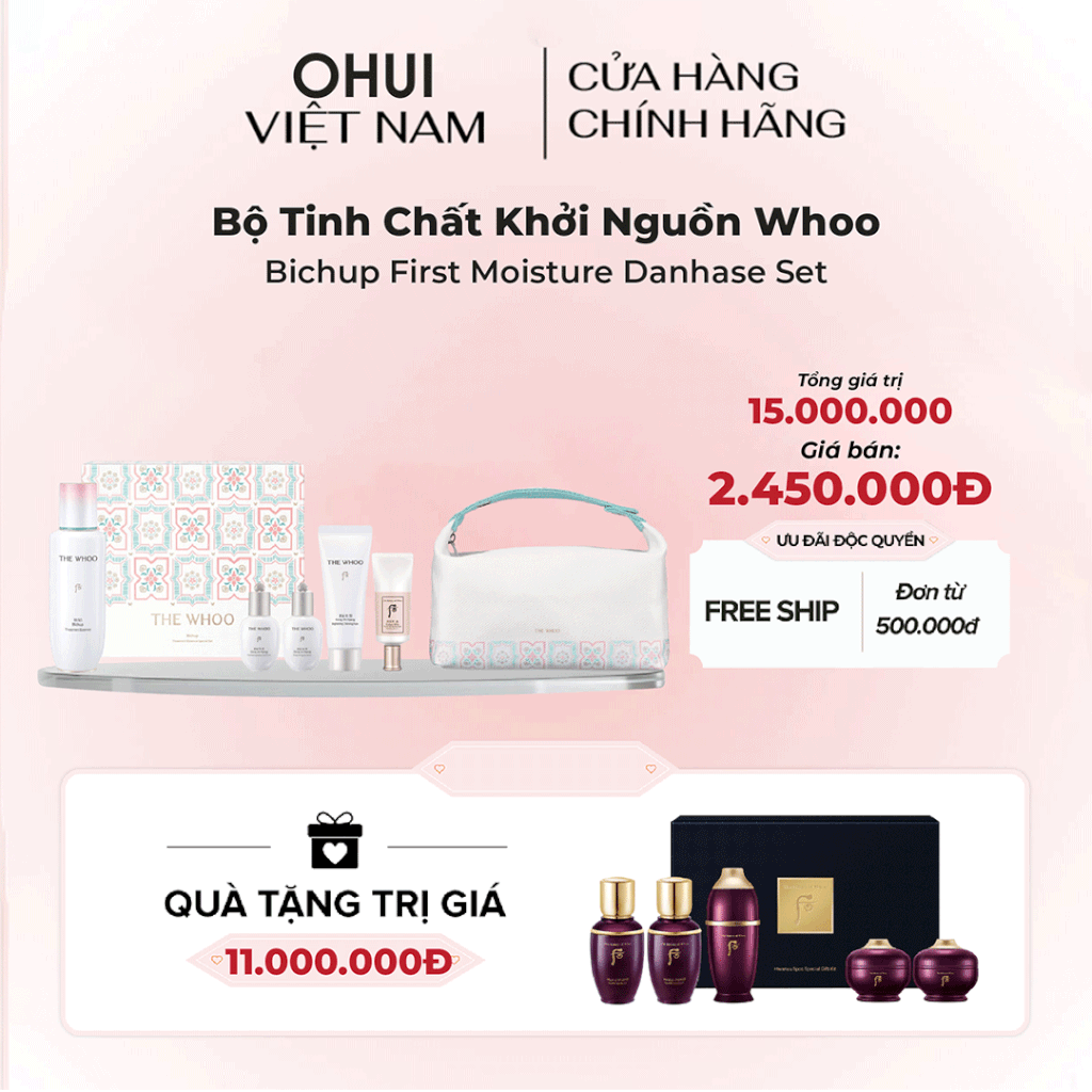 Bộ Tinh Chất Khởi Nguồn Whoo Bichup First Moisture Danhase Set