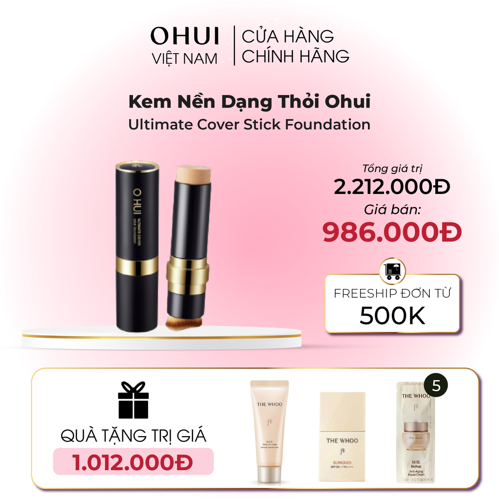 Kem Nền Dạng Thỏi Ohui Ultimate Cover Stick Foundation