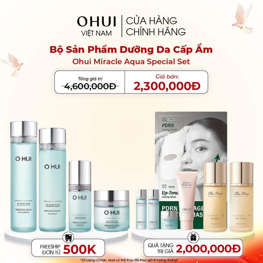 Bộ Sản Phẩm Dưỡng Da Cấp Ẩm Ohui Miracle Aqua Special Set