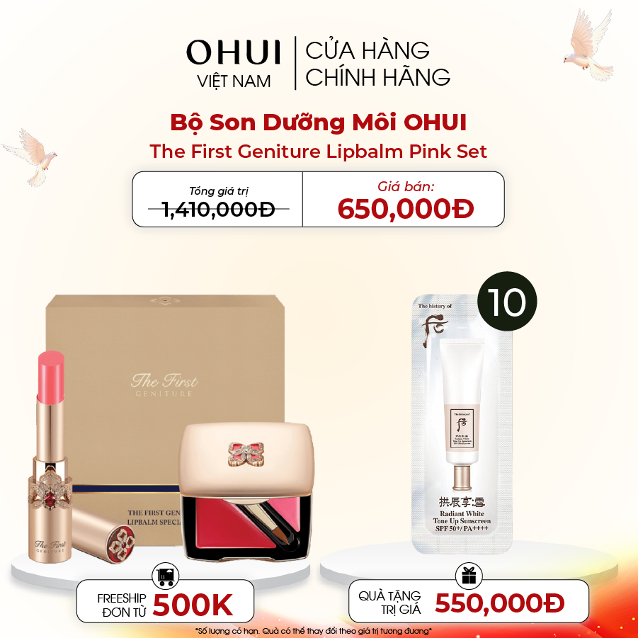 Bộ Son Dưỡng Môi OHUI The First Geniture Lipbalm Pink Set
