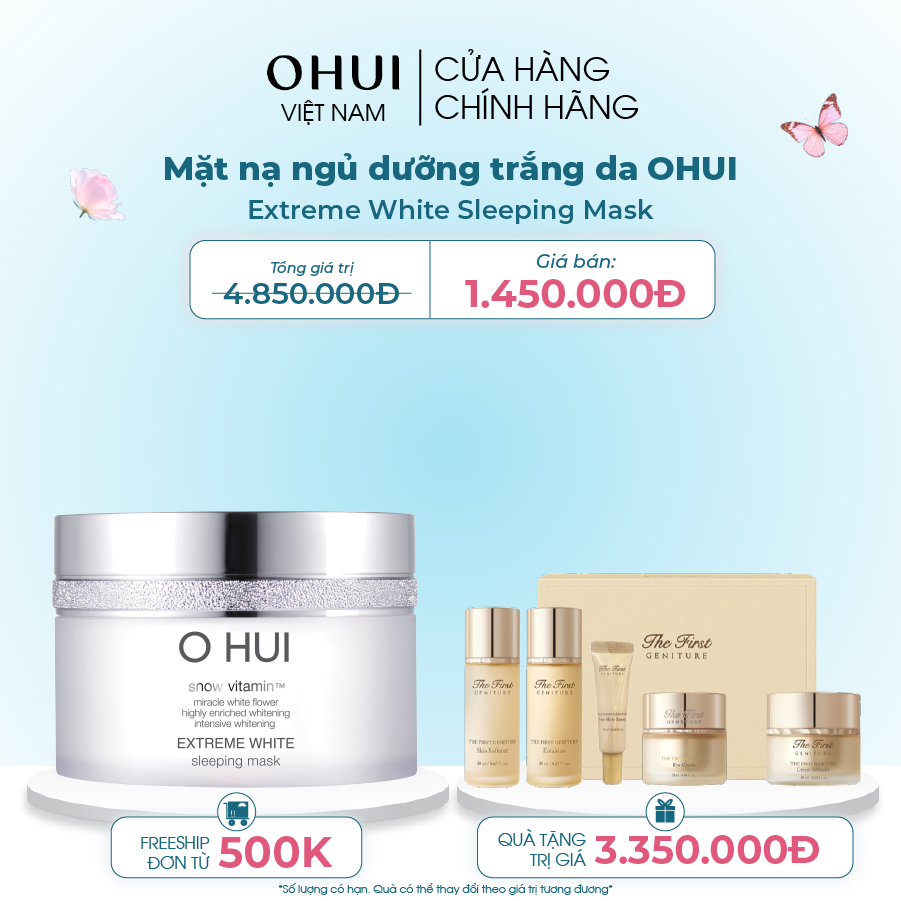 Mặt nạ ngủ dưỡng trắng da OHUI Extreme White Sleeping Mask