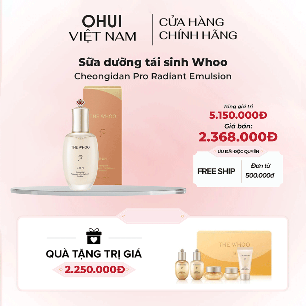 Sữa dưỡng tái sinh Whoo Cheongidan Pro Radiant Emulsion