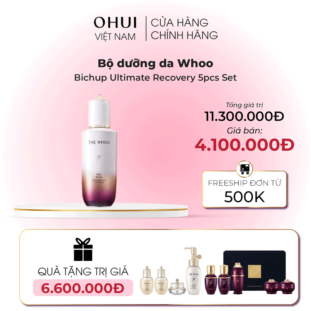 Bộ dưỡng da Whoo Bichup Ultimate Recovery 5pcs Set