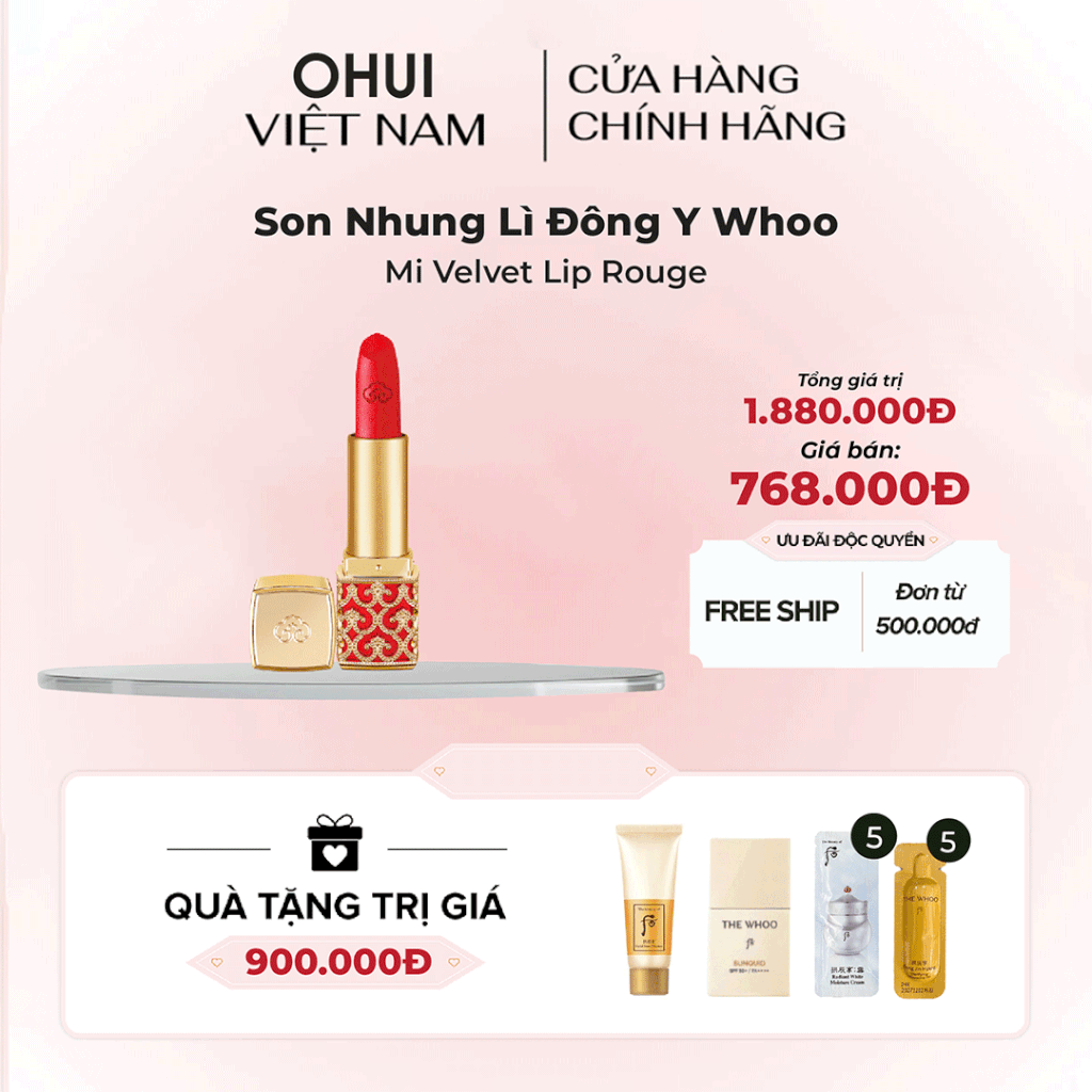 Son Nhung Lì Đông Y Whoo Mi Velvet Lip Rouge
