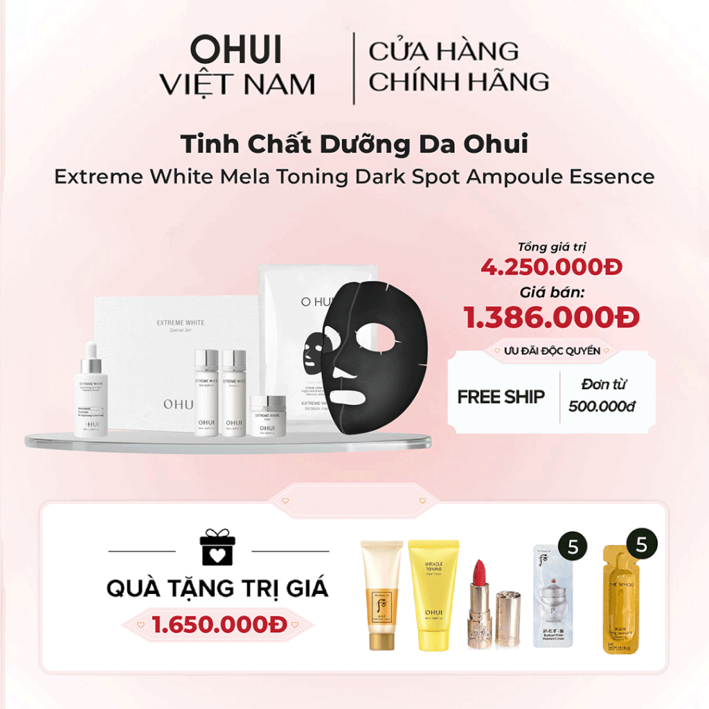 Bộ Dưỡng Da Ohui Extreme White Ampoule Set