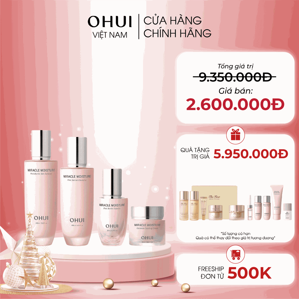 Bộ Dưỡng ẩm Ohui Miracle Moisture 4pcs Special Set