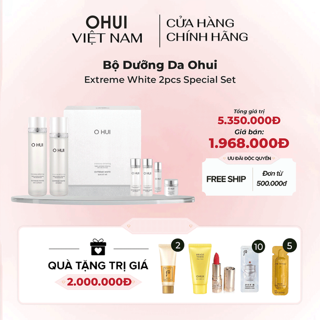 Bộ Dưỡng Da Ohui Extreme White 2pcs Special Set