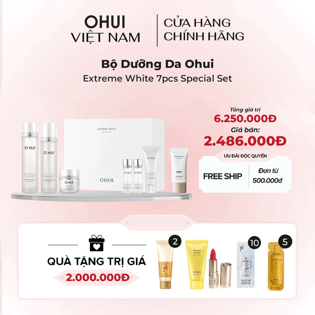 Bộ Dưỡng Da Ohui Extreme White 7pcs Special Set