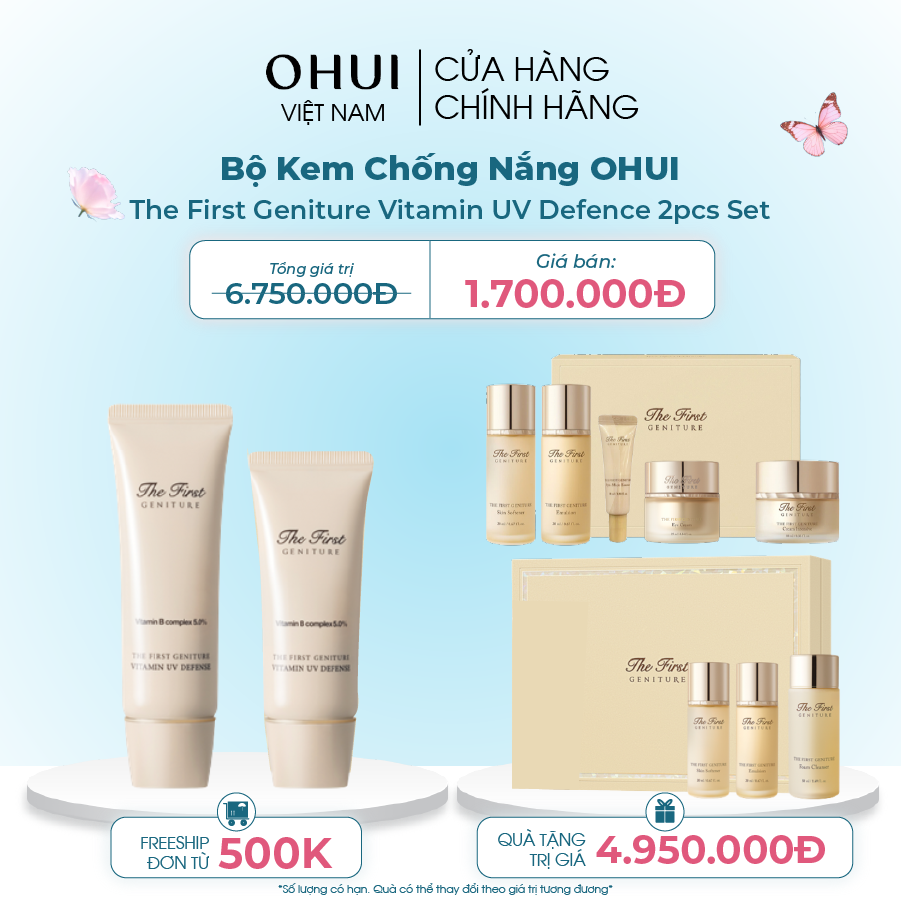 Bộ Kem Chống Nắng OHUI The First Geniture Vitamin UV Defence 2pcs Set