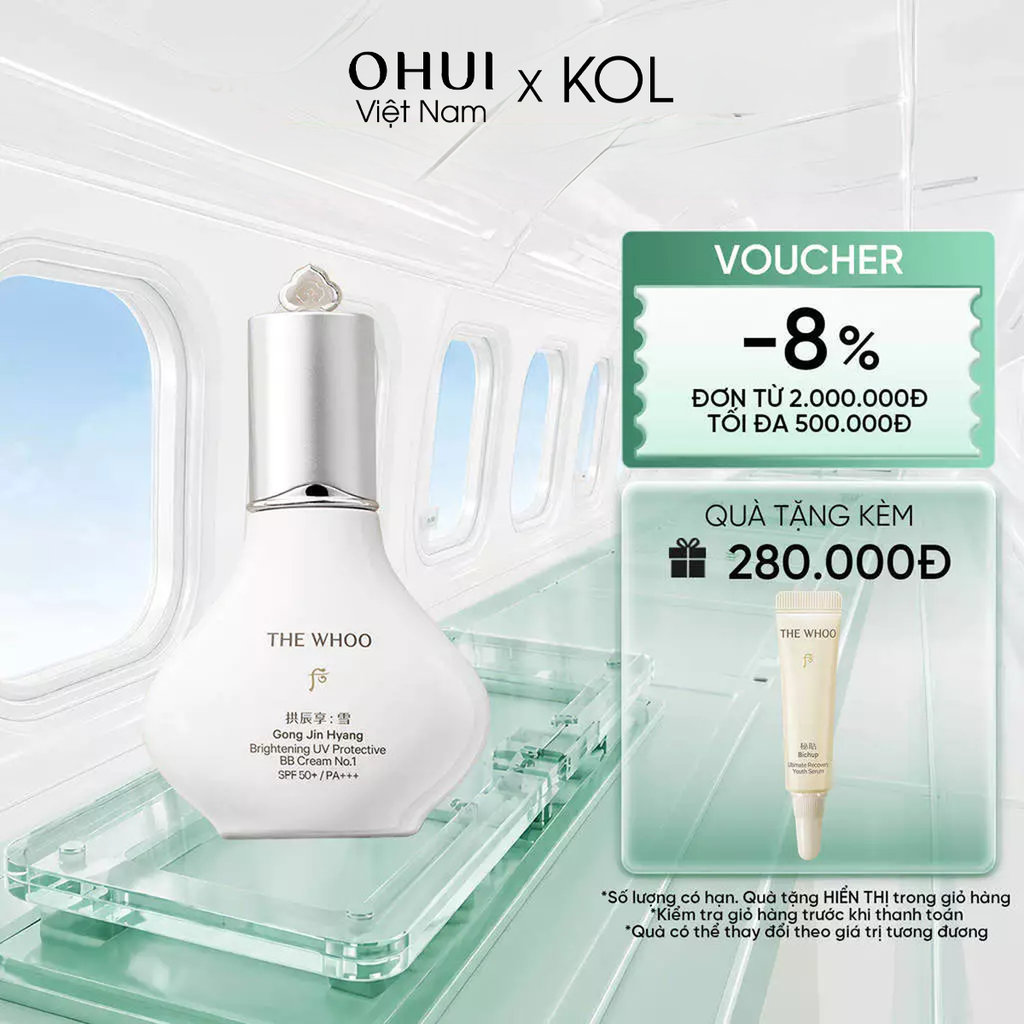 [KOL x OHUI] Kem nền trang điểm chống nắng Gongjinhyang Seol Radiant White Sun BB SPF45/PA+++