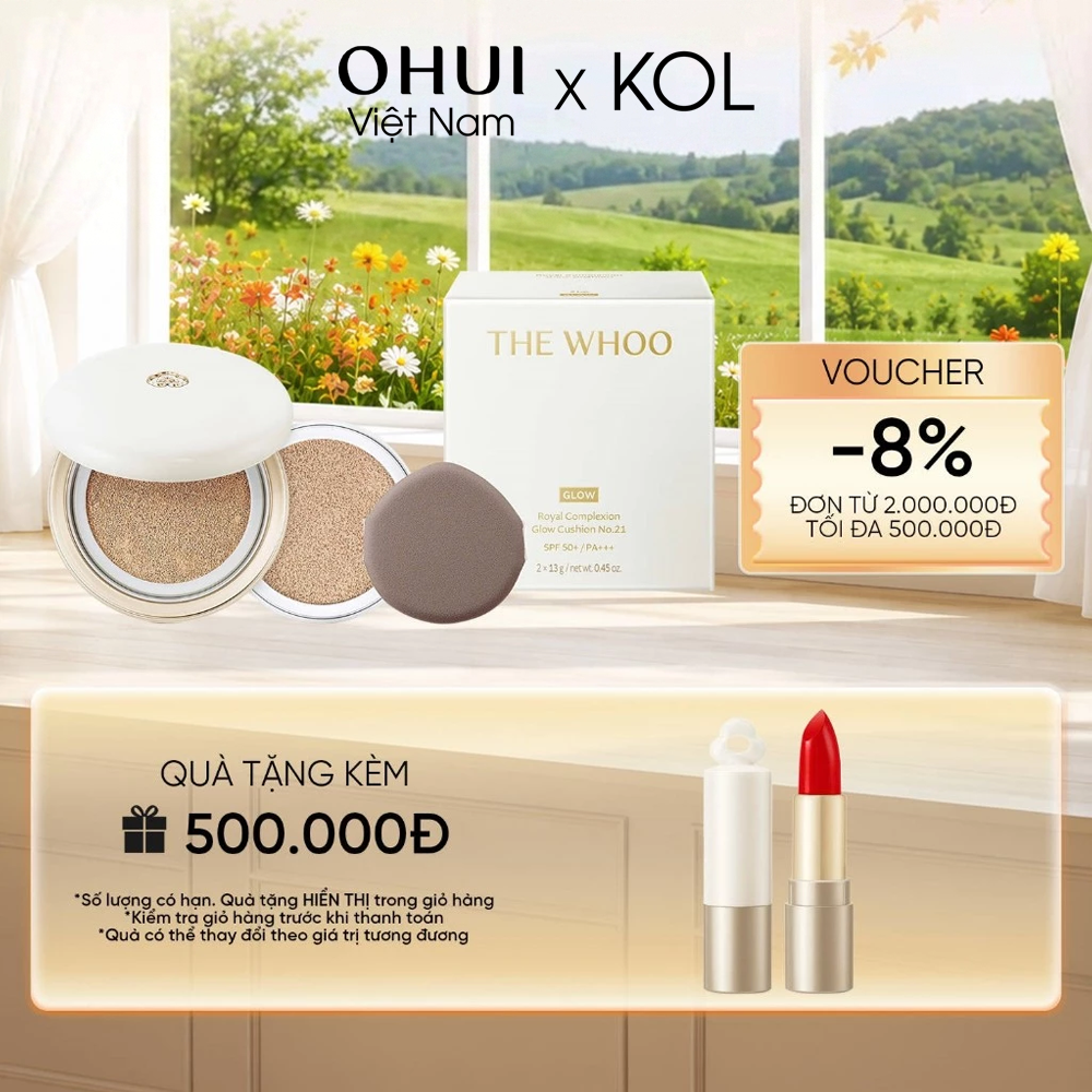 [KOL x OHUI] Phấn Nước Cushion The Whoo Royal Complexion Glow