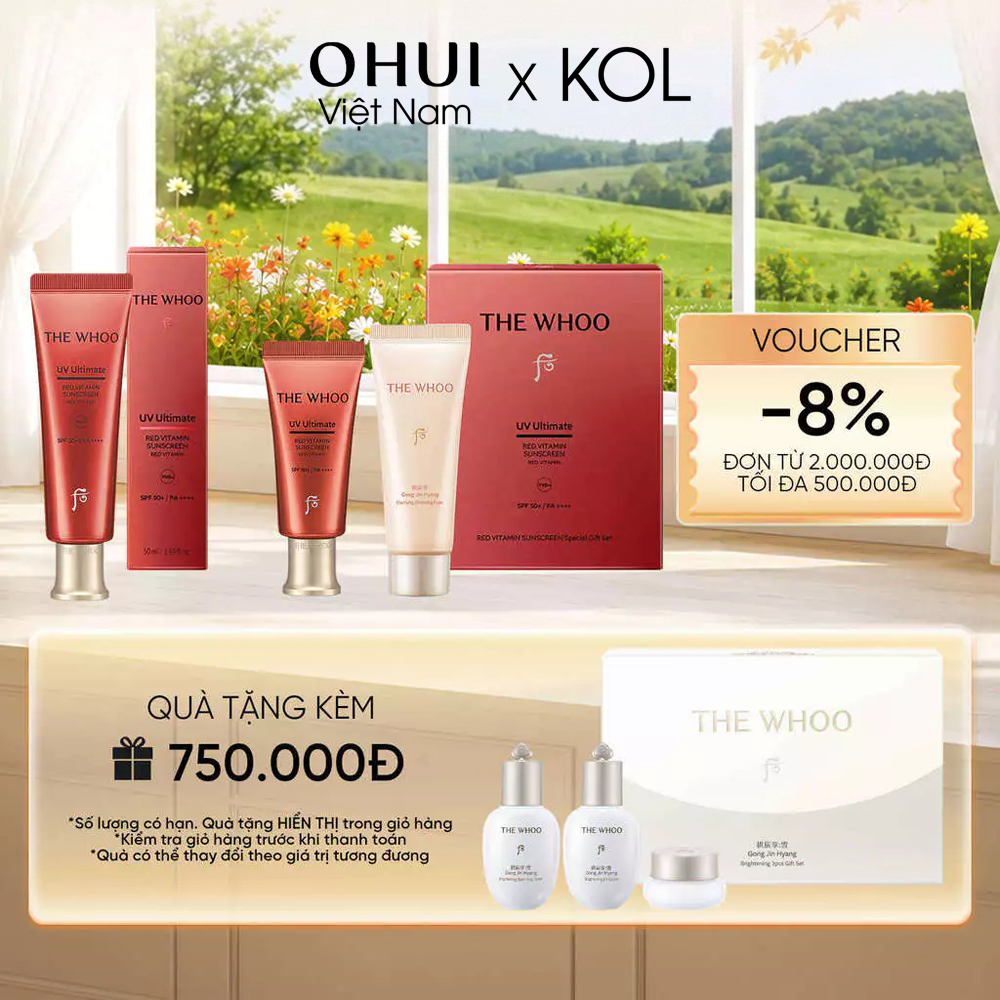 Bộ Kem Chống Nắng Whoo Đỏ UV Ultimate Red Vitamin Sunscreen SE