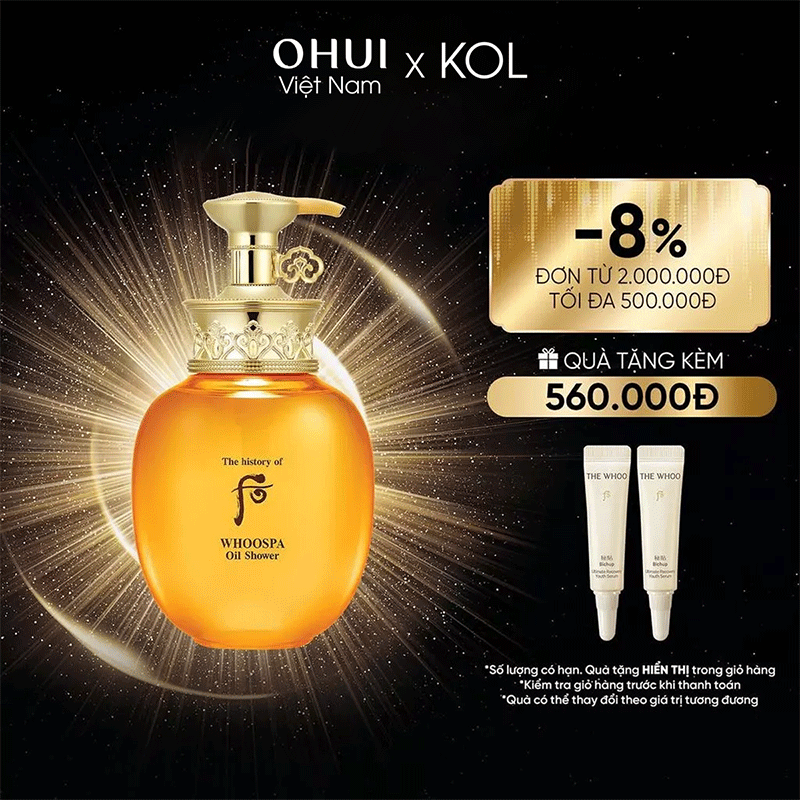 [KOL x OHUI] Sữa tắm thảo dược Đông y Whoo Spa Oil Shower