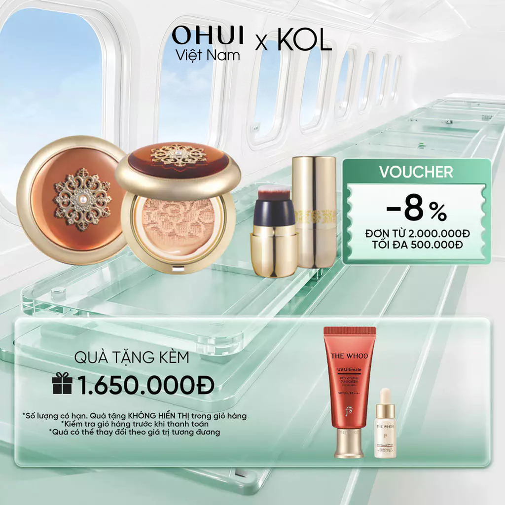 [KOL x OHUI] Cushion Trang Điểm Dưỡng Trắng Whoo Cheongidan Essence SPF50+/PA+++