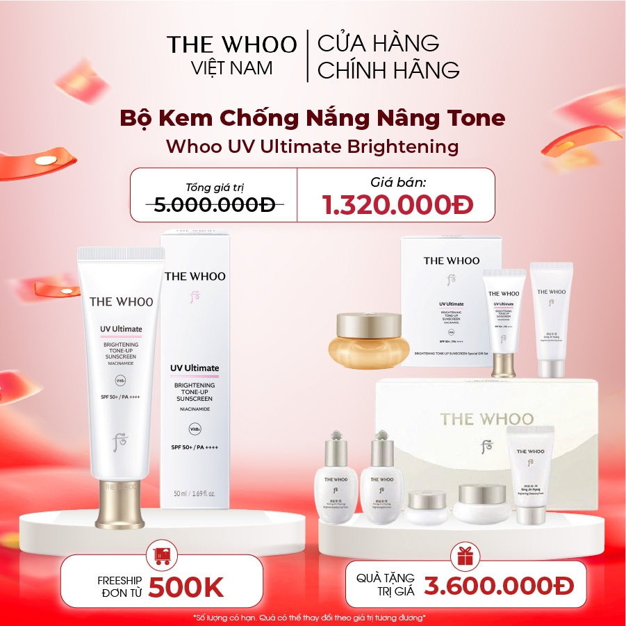 Bộ Kem Chống Nắng Nâng Tone Whoo UV Ultimate Brightening