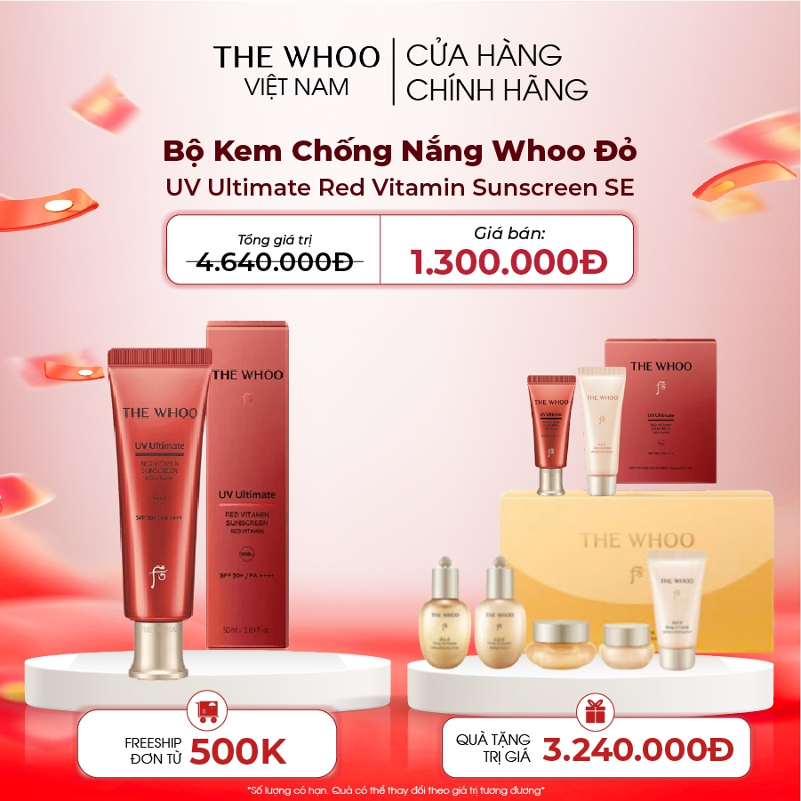 Bộ Kem Chống Nắng Whoo Đỏ UV Ultimate Red Vitamin Sunscreen SE
