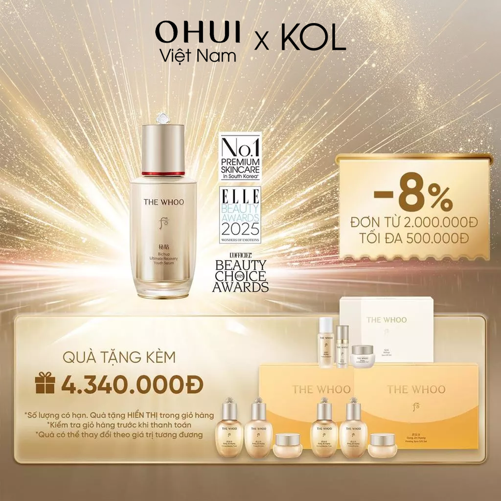 [KOL x OHUI] Tinh chất tự sinh Whoo Bichup Ultimate Recovery Youth Serum 20ml Y25