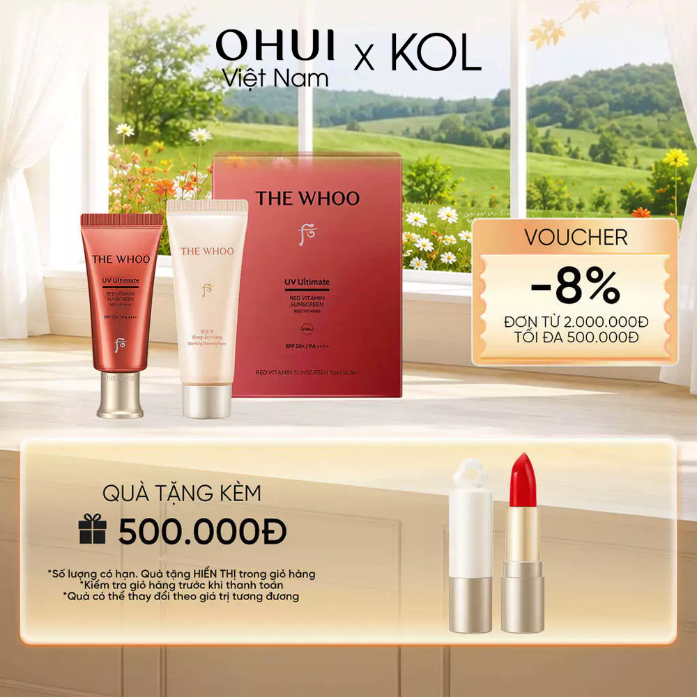 [KOL x OHUI] Kem Chống Nắng Whoo Đỏ UV Ultimate Red Vitamin Sunscreen SE 25ml