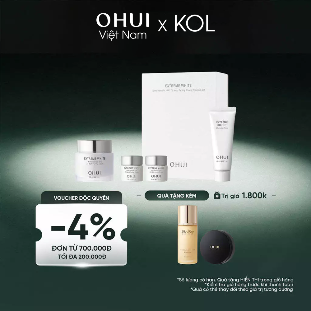 [KOL x OHUI] Bộ Dưỡng Da Ohui Extreme White MelaToning Cream Special Set