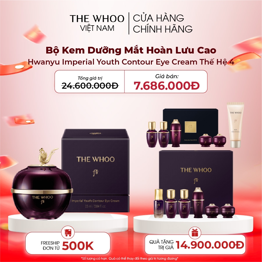 Bộ Kem Mắt Kiệt Tác Hoàn Lưu Cao Whoo Hwanyu Imperial Youth Contour Eye Cream Thế Hệ 5