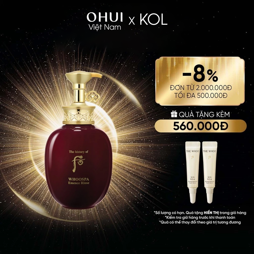 [KOL x OHUI] Dầu xả thảo dược Đông y WhooSpa Essence Rinse