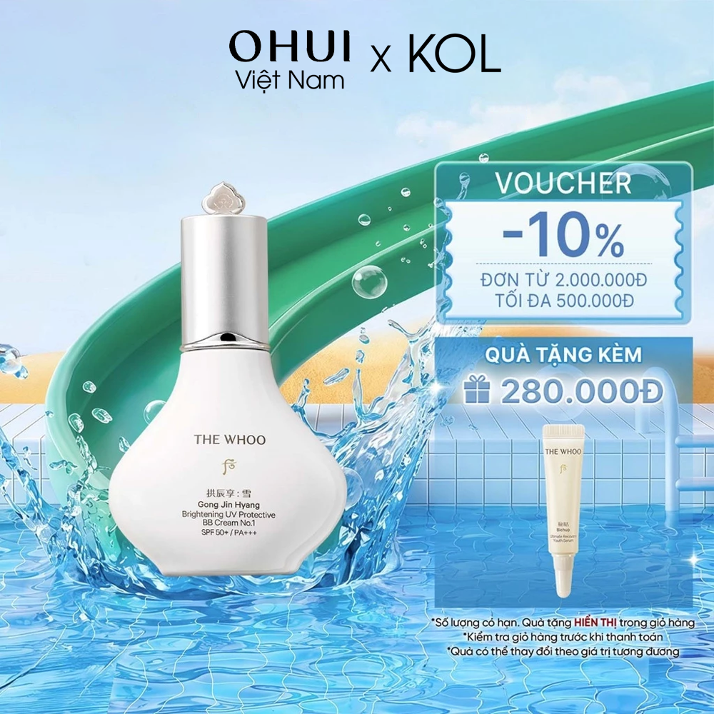 [KOL x OHUI] Kem nền trang điểm chống nắng Gongjinhyang Seol Radiant White Sun BB SPF45/PA+++