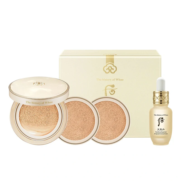 Bộ Cushion Trang Điểm Whoo Gongjinhyang Mi Luxury Golden Cushion Glow