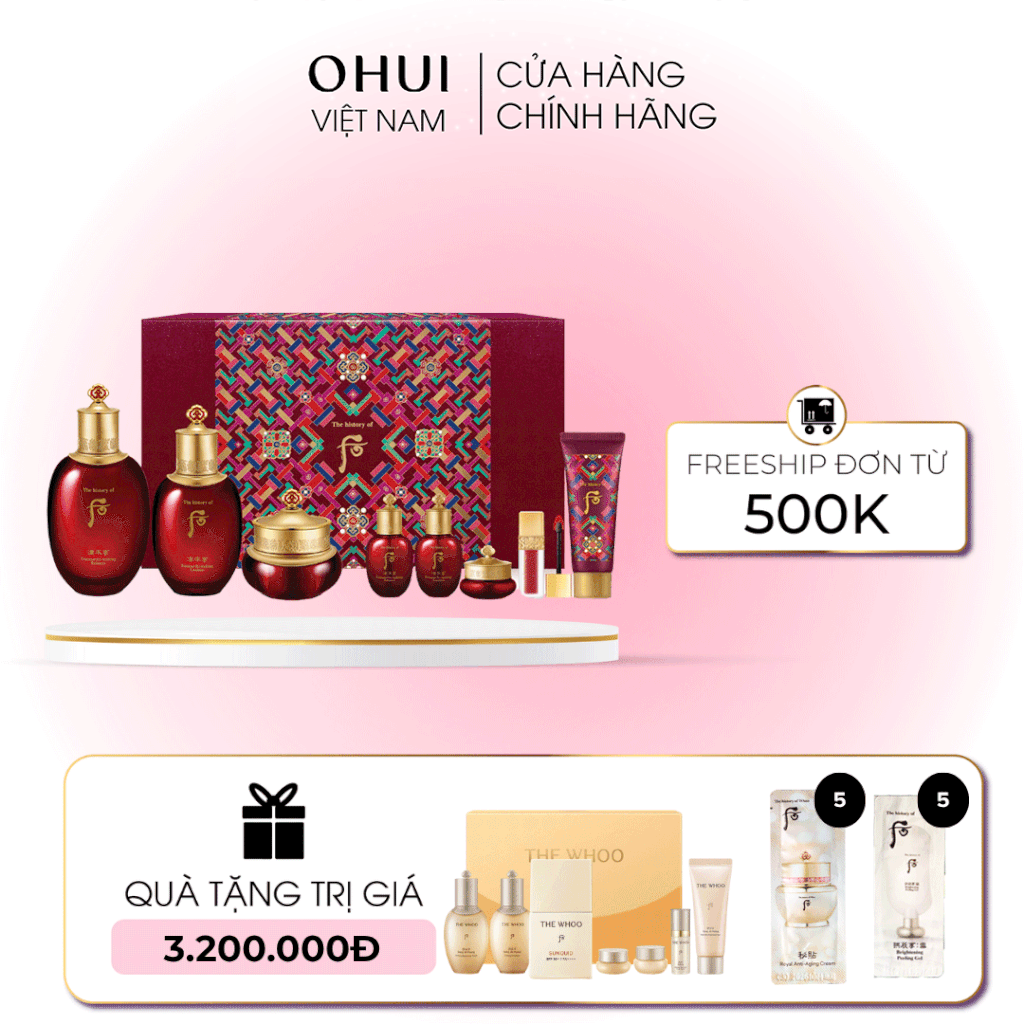 Bộ dưỡng da chống lão hóa Whoo Jinyulhyang 3pcs