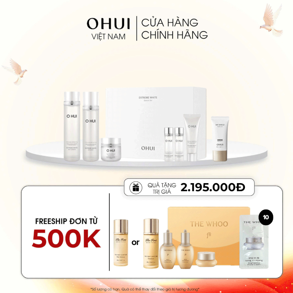 Bộ Dưỡng Da Ohui Extreme White 7pcs Special Set