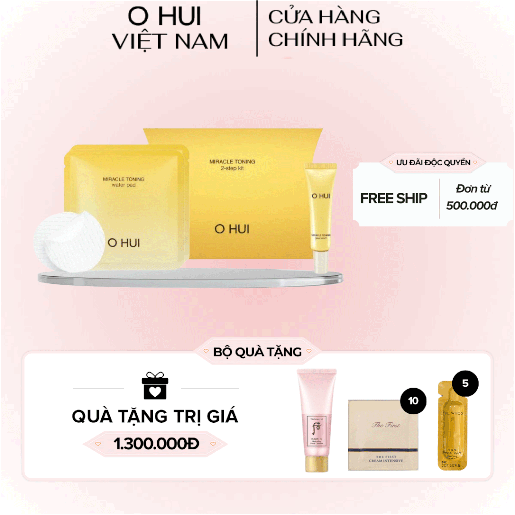 Bộ Dưỡng Da OHUI Miracle Toning 2 Step Kit