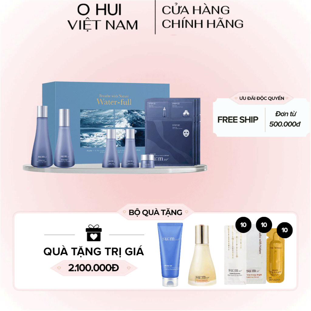 Bộ Dưỡng Da Sum37 Water-full 2pcs Special Set