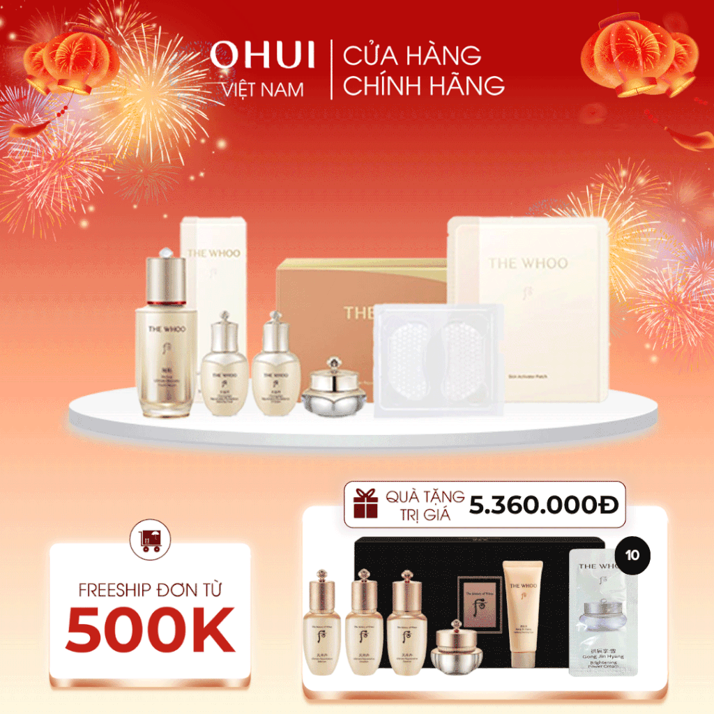 Bộ dưỡng da Whoo Bichup Ultimate Recovery Youth Serum Patch Set