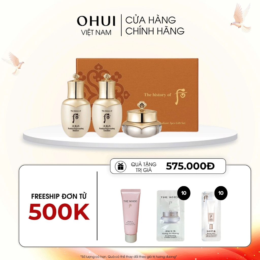 Bộ dưỡng da Whoo Cheongidan Radiant Rejuvenating Mini Set 3pcs