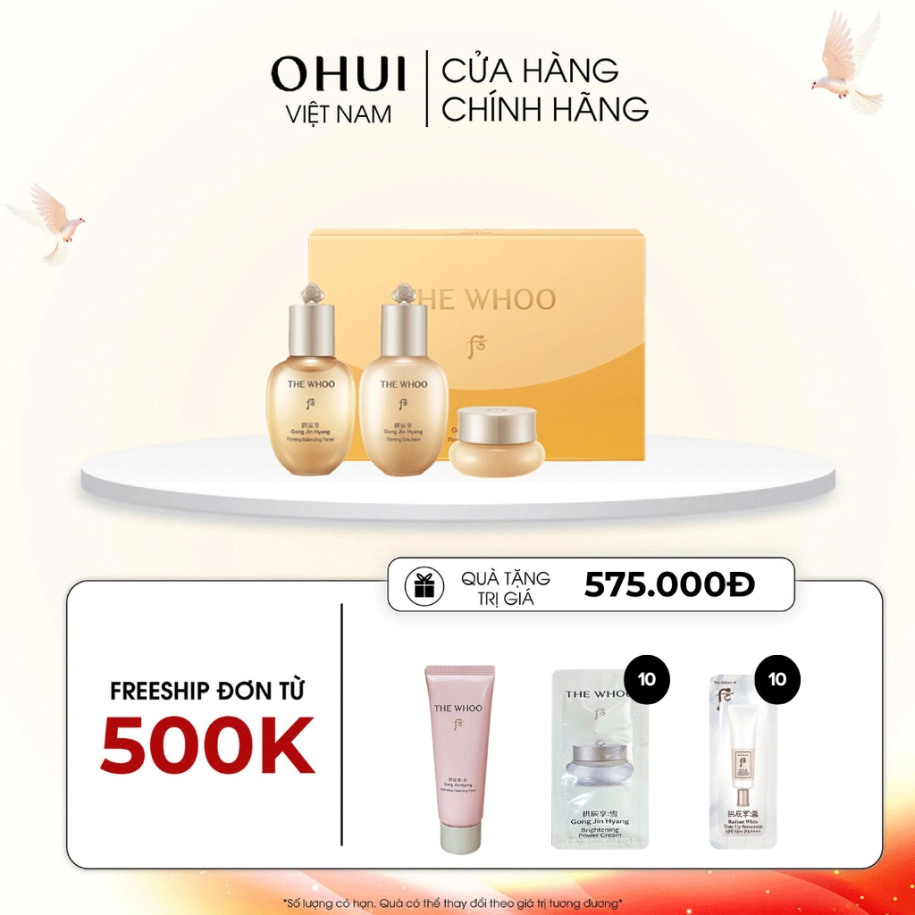 Bộ Dưỡng Da Whoo Gongjinhyang 3PCS Mini