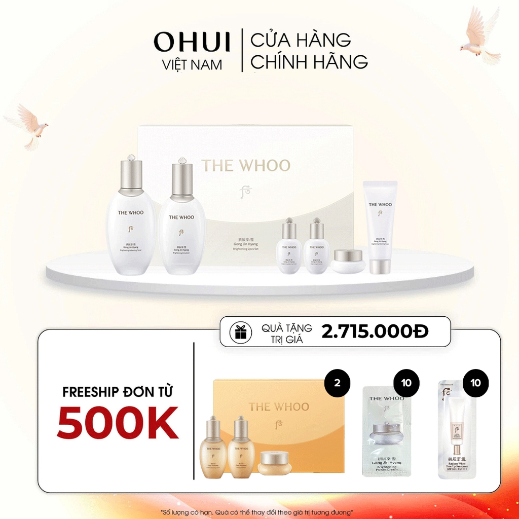Bộ Dưỡng Da Whoo Gongjinhyang Seol Brightening 2pcs Set 2024